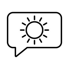 Sun message icon for positivity and hope