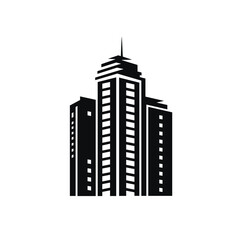 Fototapeta premium Modern silhouette of tall city buildings