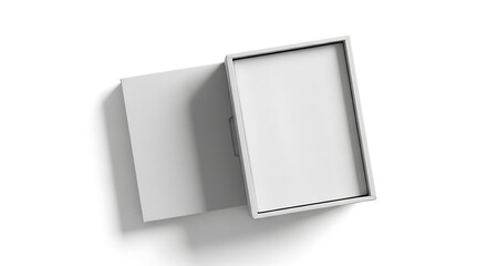 An open, white, rectangular cardboard box displays its minimalist design aesthetic.