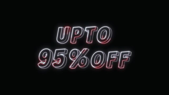  Up To 95% Off Neon Text Seamless Loop 4K with Black Background Animated Promotional Typography for Video Editing