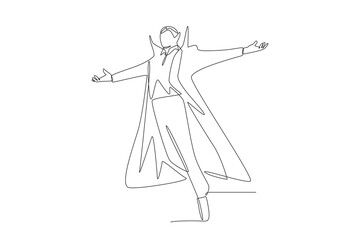 Vampire concept one-line drawing