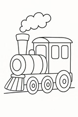Coloring pages for children and adults, coloring pages of trains.