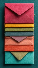 Stack of colorful envelopes