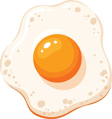 Sunny side up egg delicious breakfast food isolated photography vector