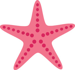 Vibrant pink starfish marine life ocean creature nautical summer beach icon vector © Taslima