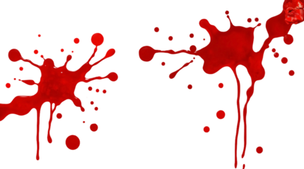Blood Splatter On Transparent Background