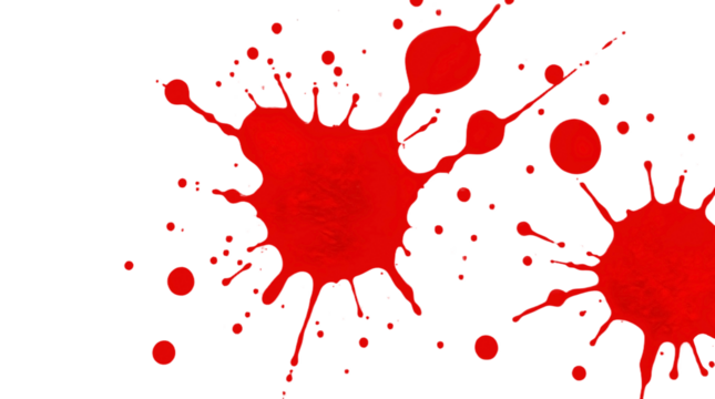 Blood Splatter On Transparent Background