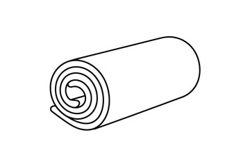 Rolled up material illustration