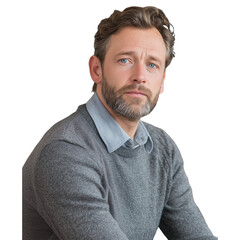 Obraz premium portrait of a man on transparent png background