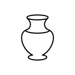 Simple outline drawing of a classic vase
