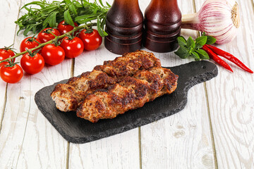 Chicken kebab minced meat and spices