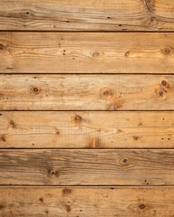 Fototapeta premium Closeup of a rustic wooden plank background with a horizontal pattern, showcasing the natural grain and texture of the wood, ideal for various design projects