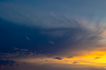 Dramatic hazy sky at sunset. Sunset sky background