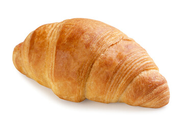 Croissant close-up on a white. Isolated