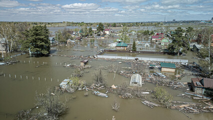 Global warming,climate change.Tsunami.Storms and destruction.Floods on the planet.The apocalypse, catastrophes.Natural disasters the riot.The remnants of human life are floating in dirty water.The end