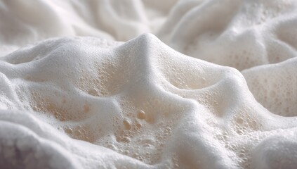 Close-up of textured, foamy substance