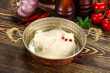 Italian soft young cheese burrata