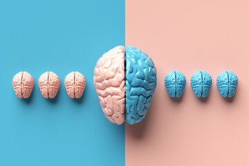 Different sized brains growing comparing intelligence and mindset evolution