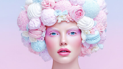 Fashion candy sweet model.