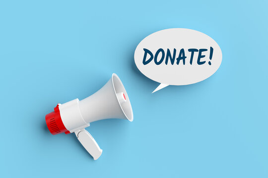 Megaphone is inviting people to donate with speech bubble