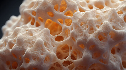 macro texture of dense biological tissue, firm and compact structure, slightly uneven surface, medical laboratory visualization. Scientific background. Biopsy.