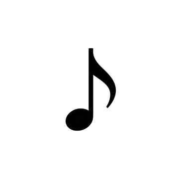 simple black music note icon, jpeg, png, transparent