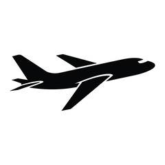 Illustration of an airplane in flight, isolated on white background, representing air travel, aviation industry, and modern transportation methods