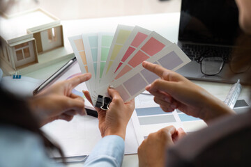 Designers Selecting Color Swatches for Project