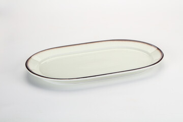 Empty clean color plate dishware