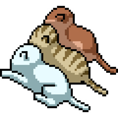 pixel art of kitty cub friend pack