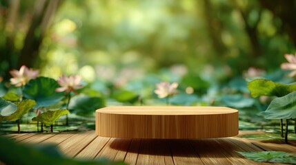 table with flowers in the garden