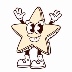 Happy Cartoon Star Character Illustration