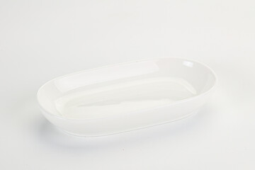 White ceramic empty bowl dishware