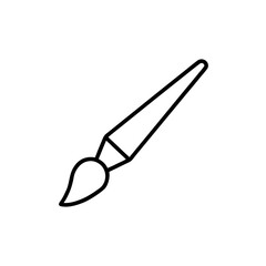 Simple Line Drawing of Paintbrush Icon