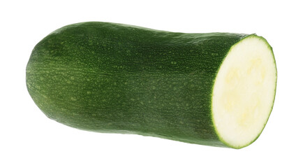 Piece of fresh zucchini isolated on white