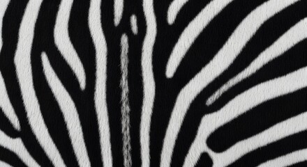 Close-up view of zebra stripes, showcasing intricate details and patterns.