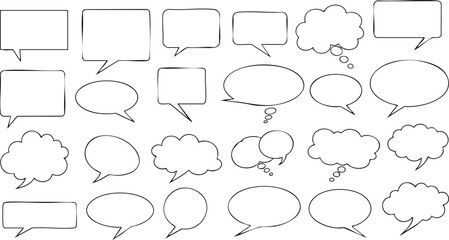 Obraz premium Versatile speech bubble collection for creative communication and modern design projects