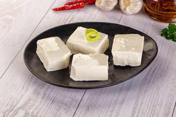 Greek traditional Feta cheese cubes