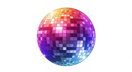 Colorful disco ball graphic design
