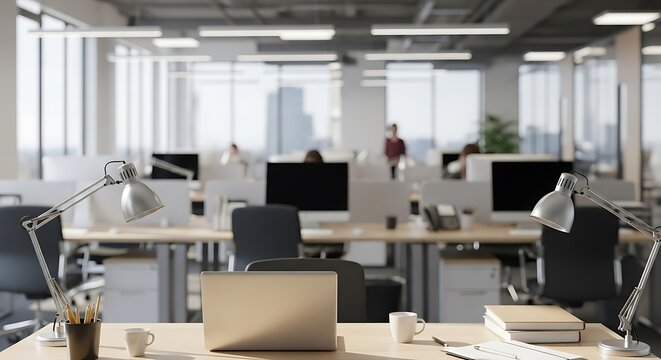 Modern open-plan office space