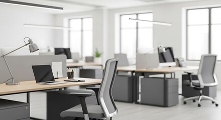 Modern open-plan office space