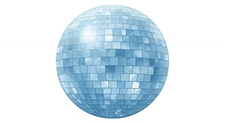 Light blue disco ball graphic design