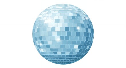 Light blue disco ball graphic design