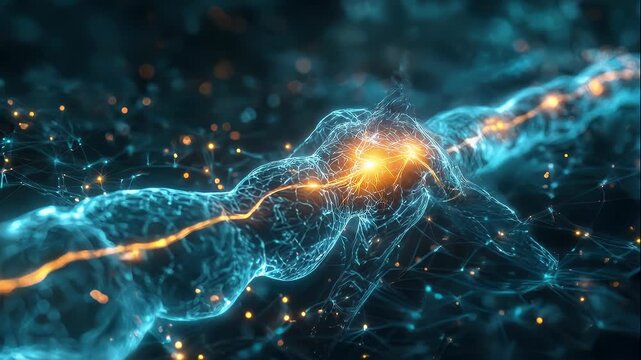 3d animation of nerve signal blockage | slow motion medical education video on neuropathy and shingles pain