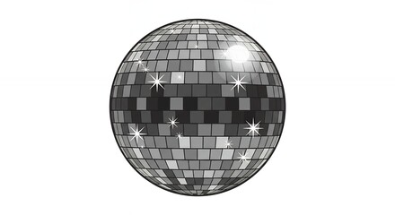 Stylish disco ball graphic design element