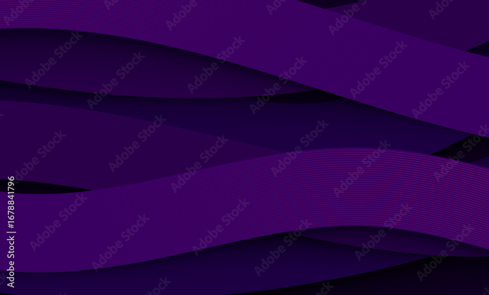 Poster purple abstract background with flowing lines and modern wave design