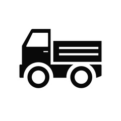 A black truck with a white background