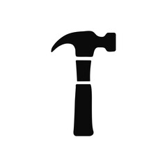 A black hammer with a handle