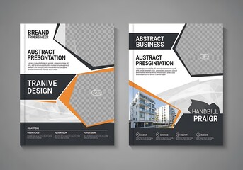 Modern, professional book or brochure covers.  Geometric designs