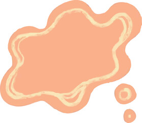 Orange Bubble chat text box 